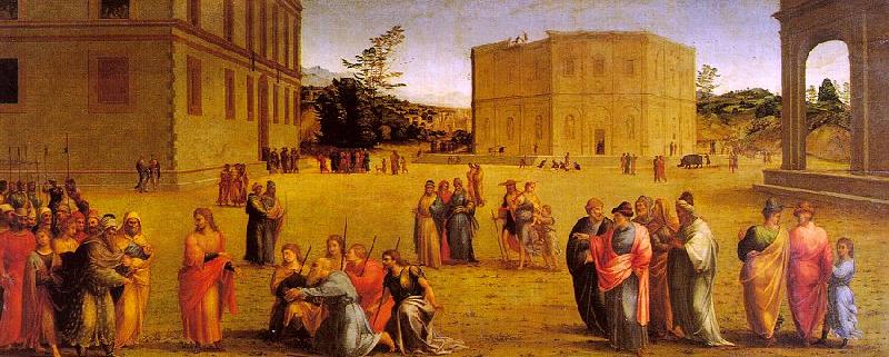 Joseph Presents his Father and Brothers to the Pharoah,   Francesco Granacci